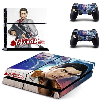 Yakuza 4 skin sticker for playstation 4 console and two co.. Yakuza 4 skin sticker for playstation 4 console and two co..