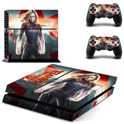 Supergirl skin sticker for playstation 4 console and two controllers