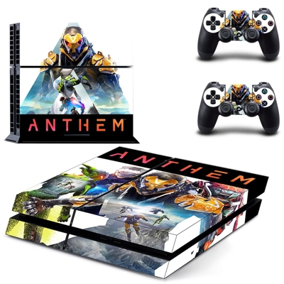 Anthem skin sticker for playstation 4 console and two controllers
