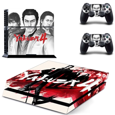 Yakuza 4 skin sticker for playstation 4 console and two controllers