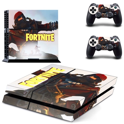 Fortnite skin sticker for playstation 4 console and two controllers