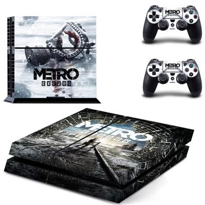 Metro Exodus skin sticker for playstation 4 console and two controllers