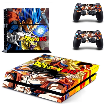 Dragon Ball skin sticker for playstation 4 console and two controllers
