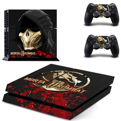 Mortal Kombat 11 skin sticker for playstation 4 console and two controllers
