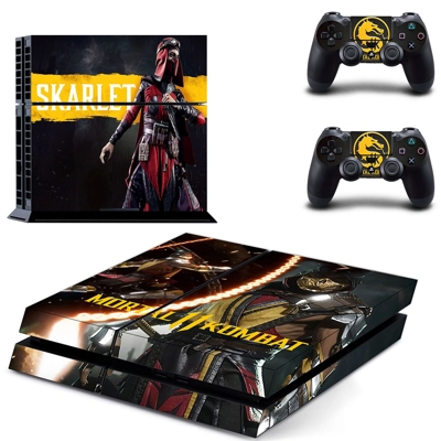 Mortal Kombat 11 skin sticker for playstation 4 console and two controllers