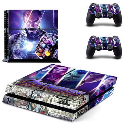 Avengers Endgame skin sticker for playstation 4 console and two controllers