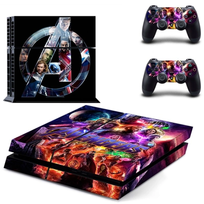 Avengers Endgame skin sticker for playstation 4 console and two controllers