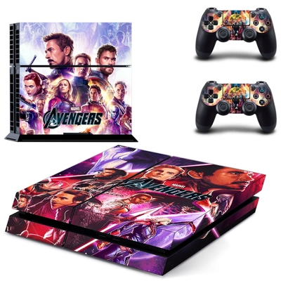 Avengers Endgame skin sticker for playstation 4 console and two controllers