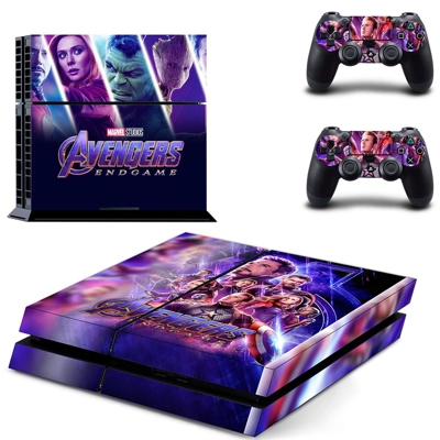 Avengers Endgame skin sticker for playstation 4 console and two controllers