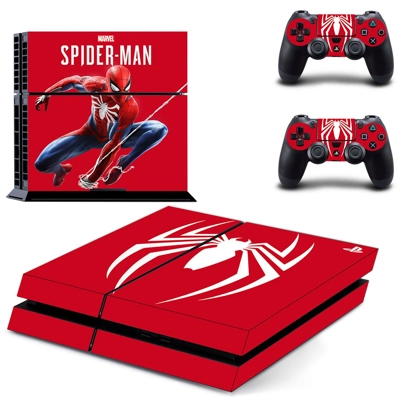 Spider Man skin sticker for playstation 4 console and two .. Spider Man skin sticker for playstation 4 console and two ..