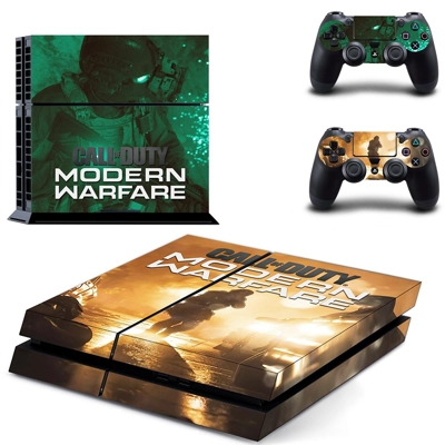 Call of Duty modern warfare skin sticker for playstation 4 console and two controllers