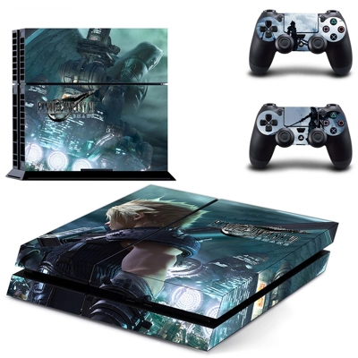 Final Fantasy 7 remake skin sticker for playstation 4 console and two controllers