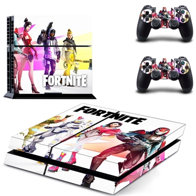 Fortnite skin sticker for playstation 4 console and two controllers