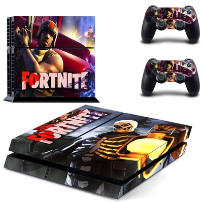 Fortnite skin sticker for playstation 4 console and two controllers