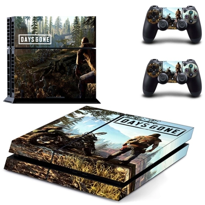Days Gone skin sticker for playstation 4 console and two c..