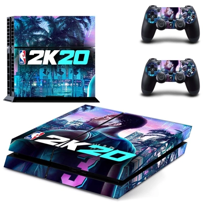 NBA 2K20 skin sticker for playstation 4 console and two controllers