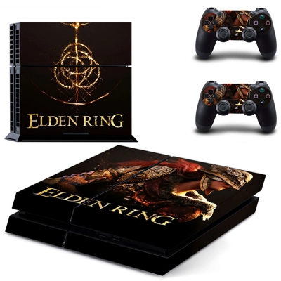 Elden Ring skin sticker for playstation 4 console and two .. Elden Ring skin sticker for playstation 4 console and two ..