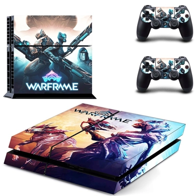 WarFrame skin sticker for playstation 4 console and two controllers