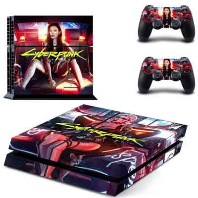 Cyberpunk 2077 skin sticker for playstation 4 console and .. Cyberpunk 2077 skin sticker for playstation 4 console and ..
