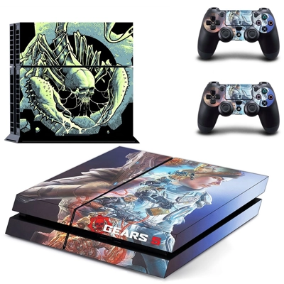 Gears 5 skin sticker for playstation 4 console and two con.. Gears 5 skin sticker for playstation 4 console and two con..