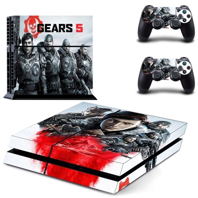 Gears 5 skin sticker for playstation 4 console and two con.. Gears 5 skin sticker for playstation 4 console and two con..