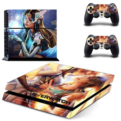 Overwatch skin sticker for playstation 4 console and two c.. Overwatch skin sticker for playstation 4 console and two c..