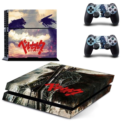 Berserk skin sticker for playstation 4 console and two con..