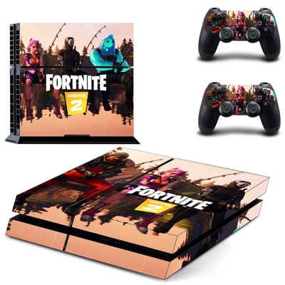 Fortnite skin sticker for playstation 4 console and two controllers