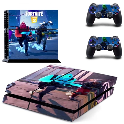 Fortnite skin sticker for playstation 4 console and two controllers
