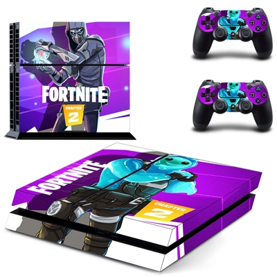Fortnite skin sticker for playstation 4 console and two controllers