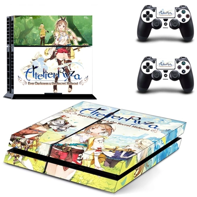 Atelier Ryza skin sticker for playstation 4 console and tw.. Atelier Ryza skin sticker for playstation 4 console and tw..