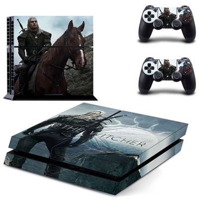 The Wicther skin sticker for playstation 4 console and two..