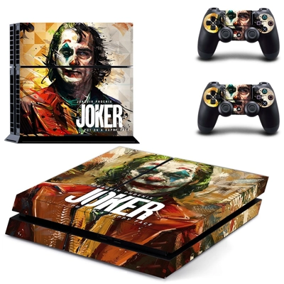 Joker Joaquin Phoenix skin sticker for playstation 4 console and two controllers