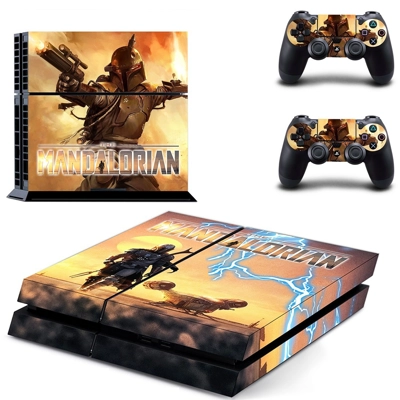 The Mandalorian skin sticker for playstation 4 console and two controllers