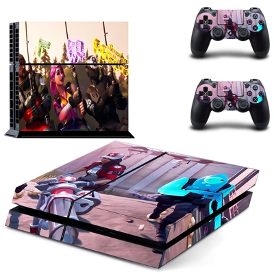 Fortnite skin sticker for playstation 4 console and two controllers