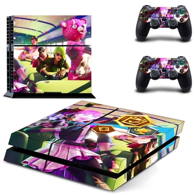 Fortnite skin sticker for playstation 4 console and two controllers