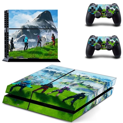 Fortnite skin sticker for playstation 4 console and two controllers