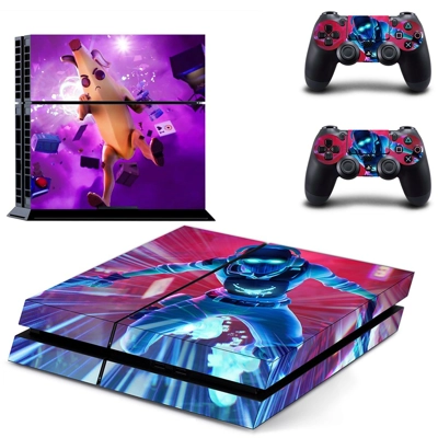 Fortnite peely skin sticker for playstation 4 console and two controllers