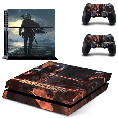 The Mandalorian skin sticker for playstation 4 console and two controllers
