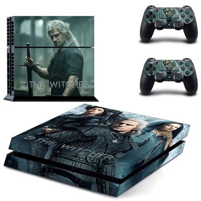 The Witcher skin sticker for playstation 4 console and two.. The Witcher skin sticker for playstation 4 console and two..