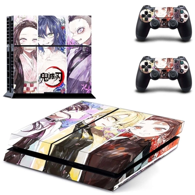 Demon Slayer skin sticker for playstation 4 console and two controllers