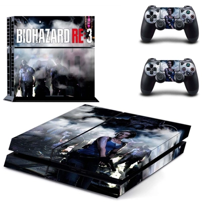 Biohazard RE3 skin sticker for playstation 4 console and two controllers