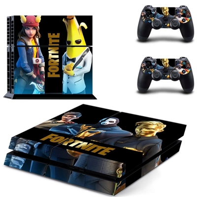 Fornite skin sticker for playstation 4 console and two con..