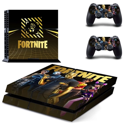 Fortnite skin sticker for playstation 4 console and two controllers