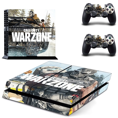 COD Warzone skin sticker for playstation 4 console and two controllers