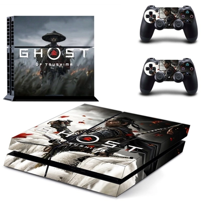 Ghost of Tsushima skin sticker for playstation 4 console a.. Ghost of Tsushima skin sticker for playstation 4 console a..
