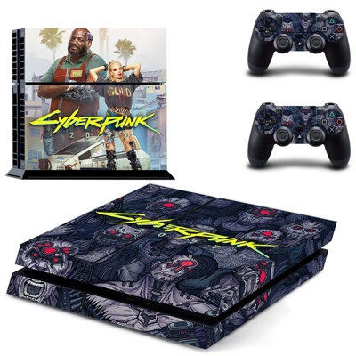 Cyberpunk 2077 skin sticker for playstation 4 console and .. Cyberpunk 2077 skin sticker for playstation 4 console and ..