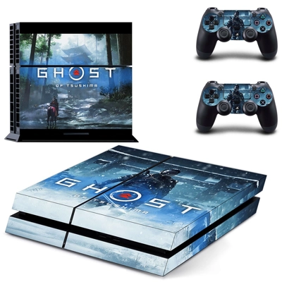 Ghost of Tsushima skin sticker for playstation 4 console a.. Ghost of Tsushima skin sticker for playstation 4 console a..