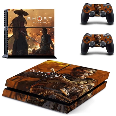 Ghost of Tsushima skin sticker for playstation 4 console and two controllers