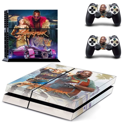 Cyberpunk 2077 skin sticker for playstation 4 console and .. Cyberpunk 2077 skin sticker for playstation 4 console and ..